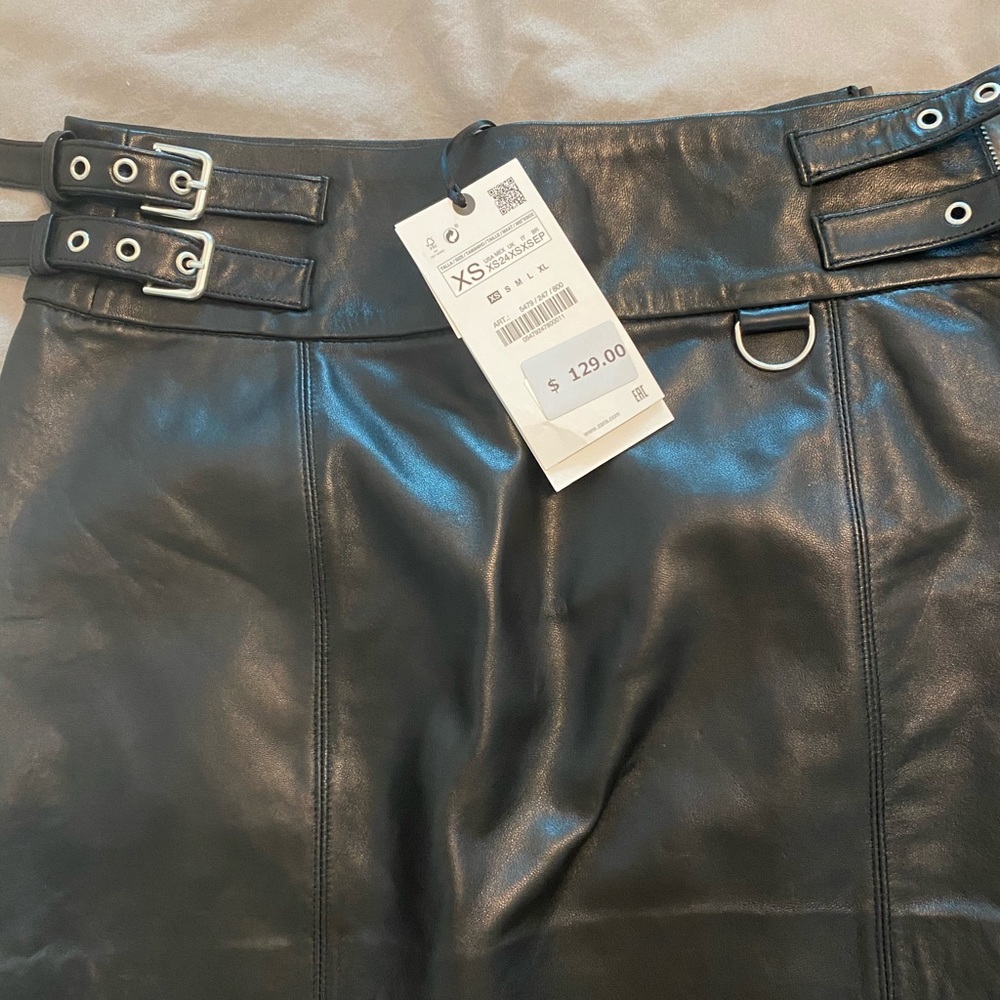 Zara leather mini skirt XS